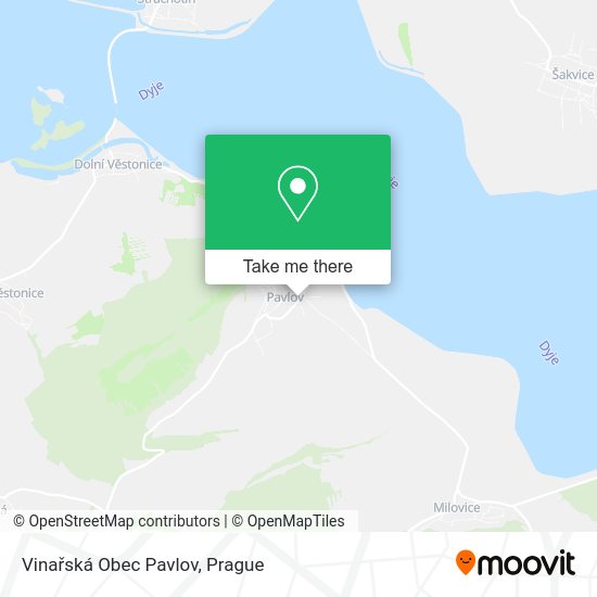 Vinařská Obec Pavlov map