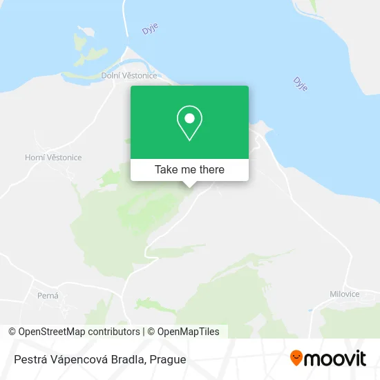 Карта Pestrá Vápencová Bradla