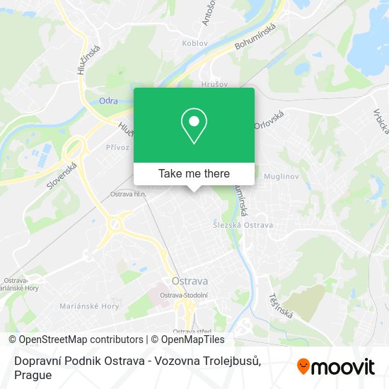 Dopravní Podnik Ostrava - Vozovna Trolejbusů map