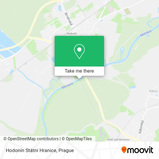 Карта Hodonín Státní Hranice