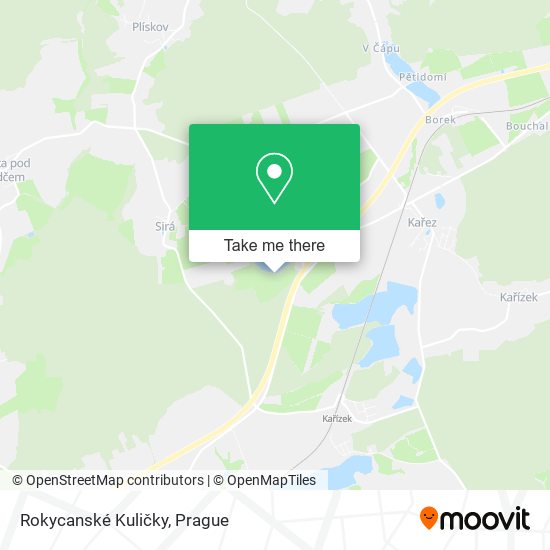 Rokycanské Kuličky map