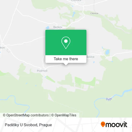 Карта Padělky U Svobod