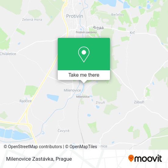 Карта Milenovice Zastávka