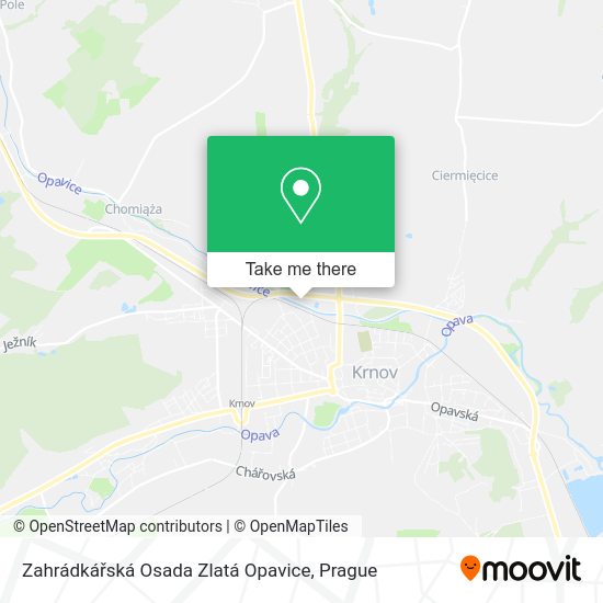 Zahrádkářská Osada Zlatá Opavice map