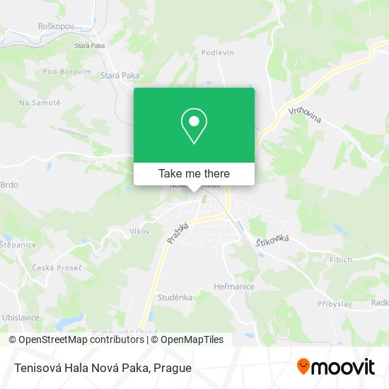 Tenisová Hala Nová Paka map
