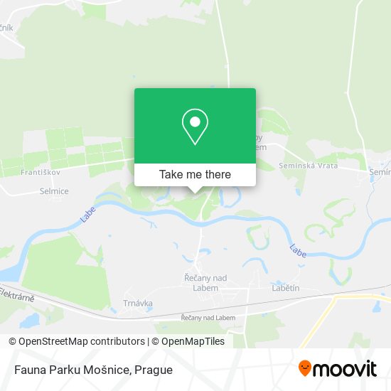 Fauna Parku Mošnice map
