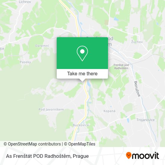 As Frenštát POD Radhoštěm map
