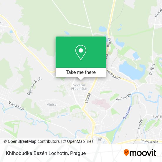 Khihobudka Bazén Lochotín map