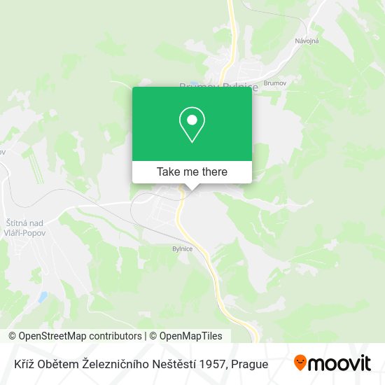 Kříž Obětem Železničního Neštěstí 1957 map