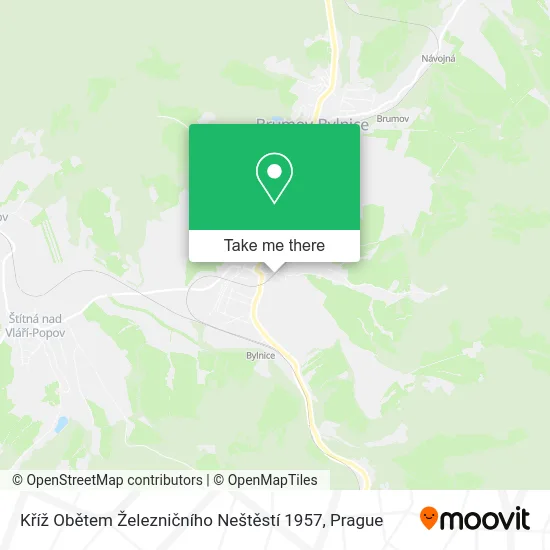 Kříž Obětem Železničního Neštěstí 1957 map