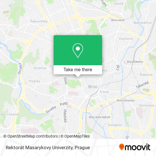Rektorát Masarykovy Univerzity map