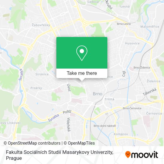 Fakulta Sociálních Studií Masarykovy Univerzity map