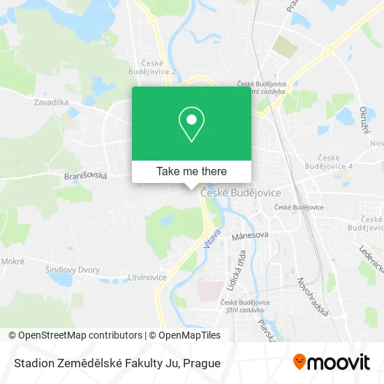 Карта Stadion Zemědělské Fakulty Ju