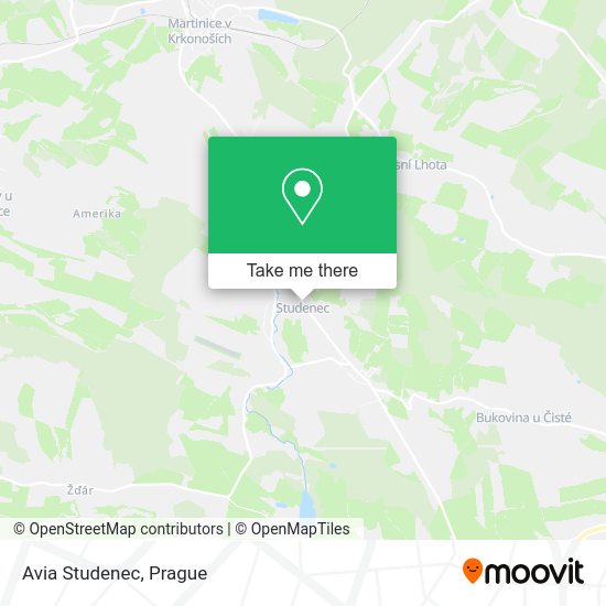 Карта Avia Studenec