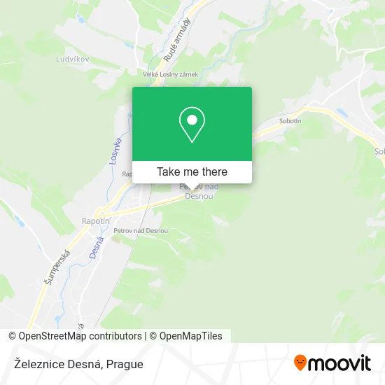 Карта Železnice Desná