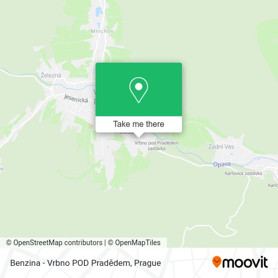 Benzina - Vrbno POD Pradědem map