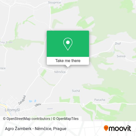 Agro Žamberk - Němčice map