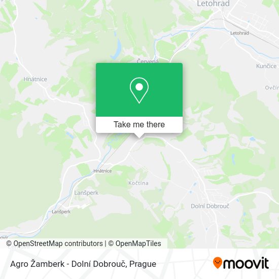 Agro Žamberk - Dolní Dobrouč map