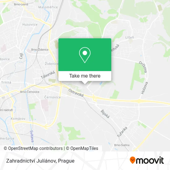 Карта Zahradnictví Julíánov