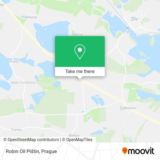 Robin Oil Pištín map