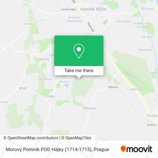 Morový Pomník POD Hájky (1714-1715) map