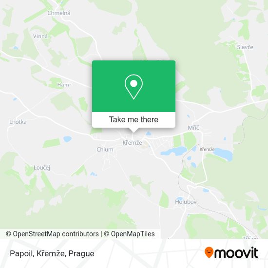 Papoil, Křemže map