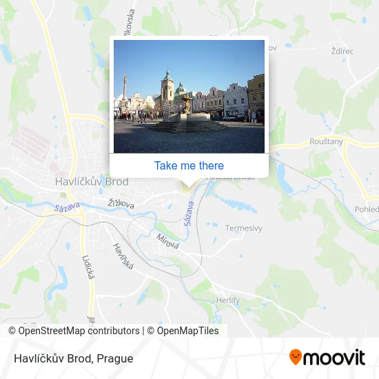 Карта Havlíčkův Brod