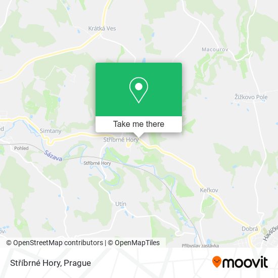 Stříbrné Hory map