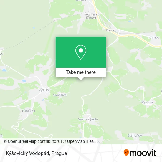 Kýšovický Vodopád map