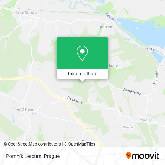 Карта Pomník Letcům