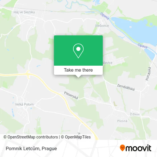 Карта Pomník Letcům