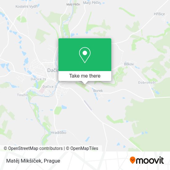 Matěj Mikšíček map