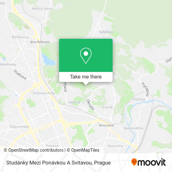 Studánky Mezi Ponávkou A Svitavou map