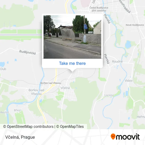Карта Včelná