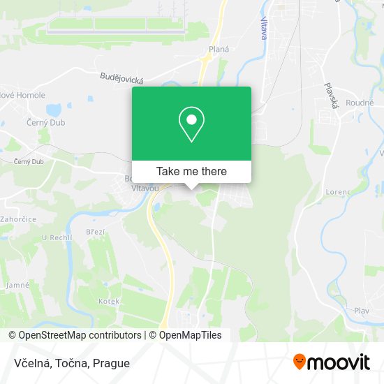 Včelná, Točna map