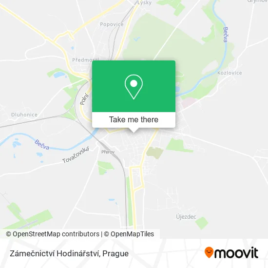 Карта Zámečnictví Hodinářství