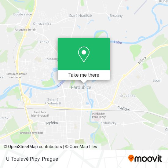 U Toulavé Pípy map