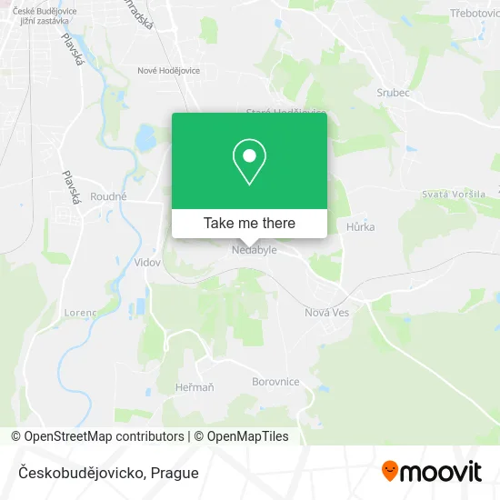 Карта Českobudějovicko
