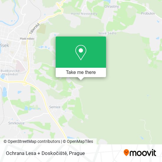 Ochrana Lesa + Doskočiště map