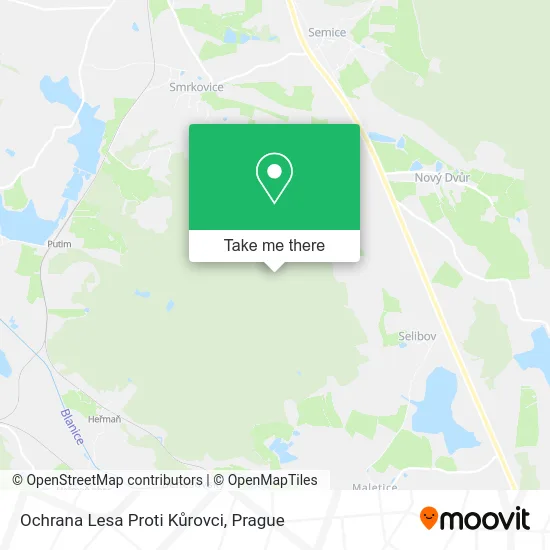 Карта Ochrana Lesa Proti Kůrovci