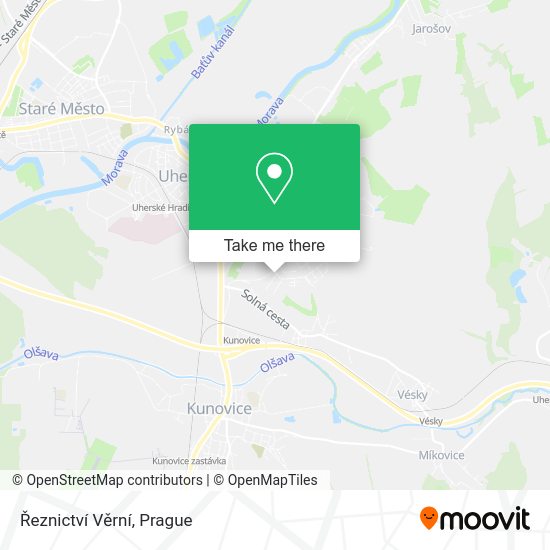 Řeznictví Věrní map