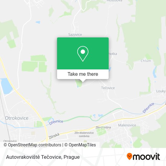 Autovrakoviště Tečovice map