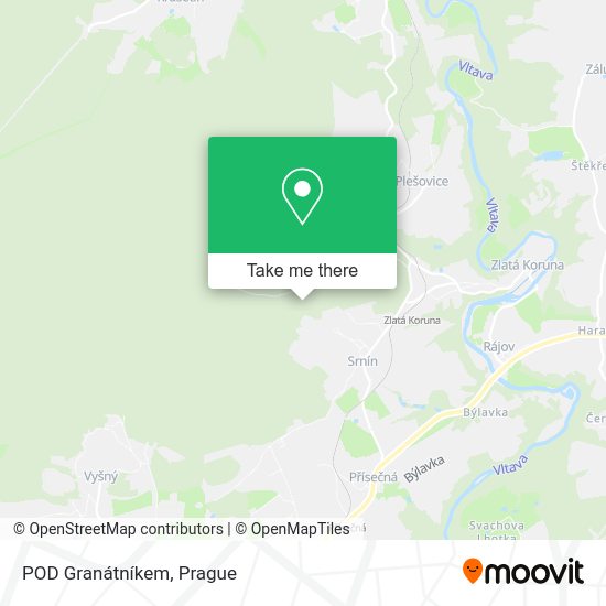 POD Granátníkem map