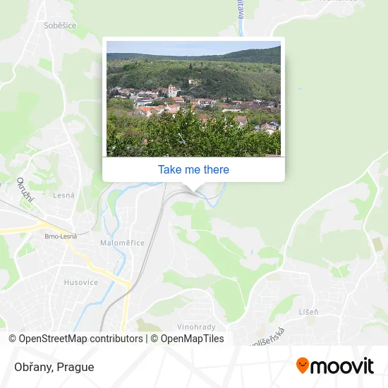 Карта Obřany