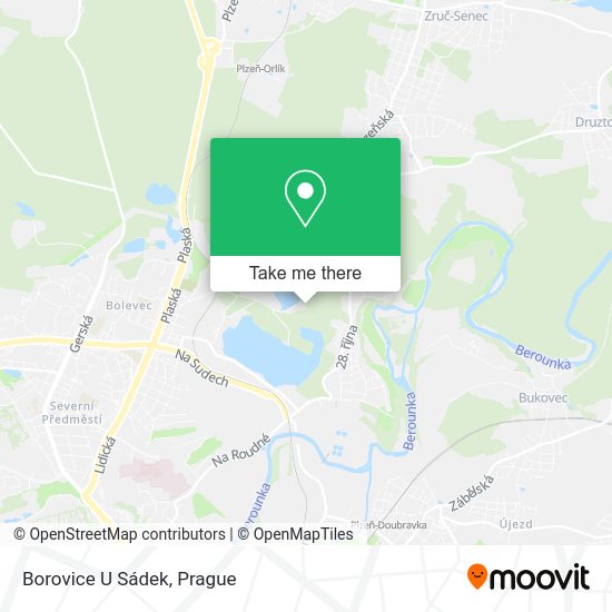 Карта Borovice U Sádek