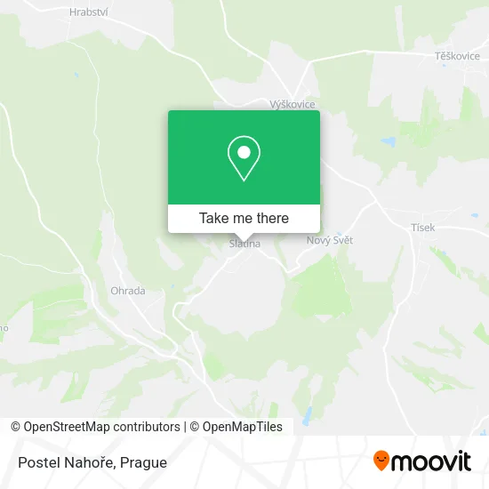Карта Postel Nahoře
