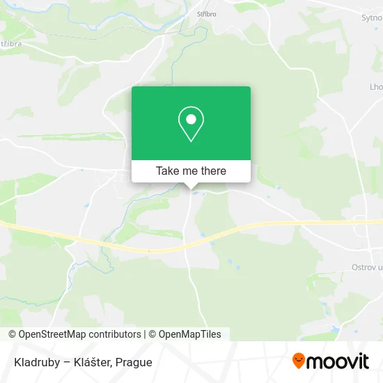 Карта Kladruby – Klášter