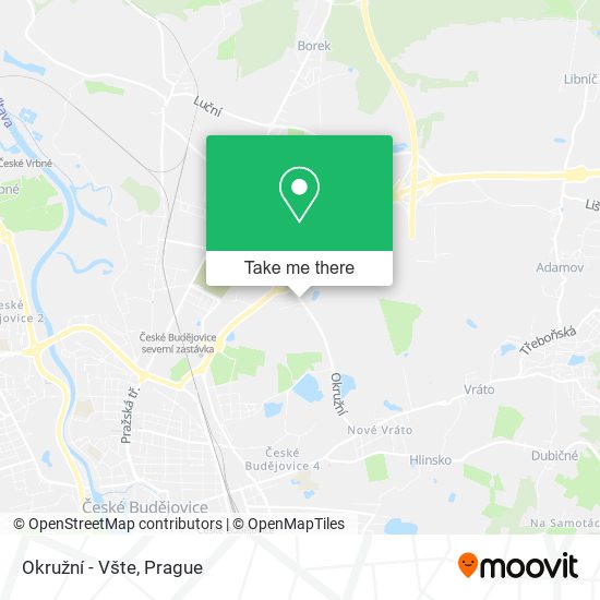 Okružní - Všte map