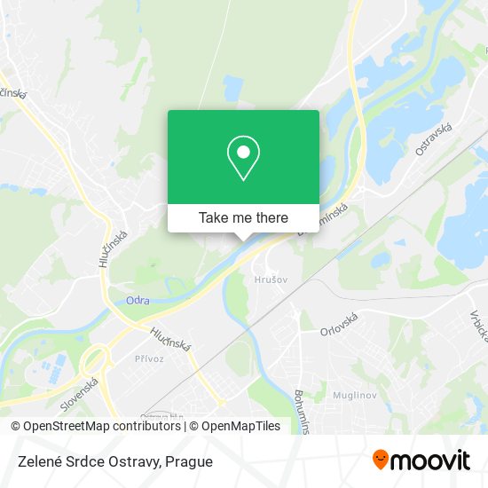 Zelené Srdce Ostravy map
