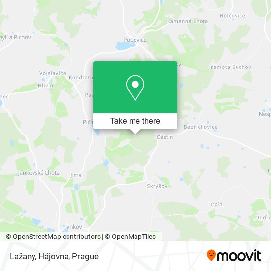 Lažany, Hájovna map